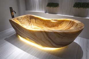 奢华大理石浴缸尽显高雅