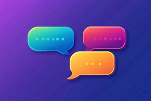 多彩对话气泡图标