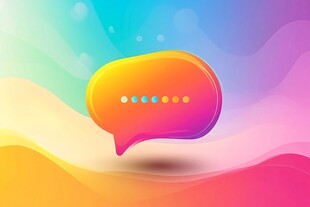 多彩对话气泡背景图