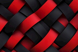 红黑交织丝带纹理图案