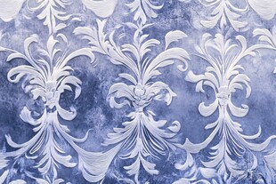 蓝白欧式花纹壁纸图案