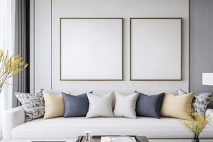 简约客厅沙发装饰画布置