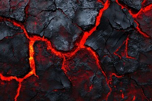 炽热熔岩裂纹纹理画面