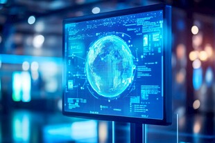 科技大屏展示地球数据信息