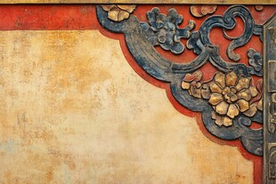 中式古典木雕墙角装饰