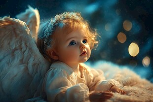 天使宝宝梦幻场景写真