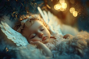 梦幻天使宝宝的甜美梦乡