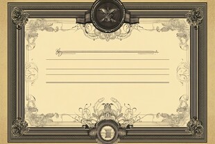 复古风荣誉证书模板