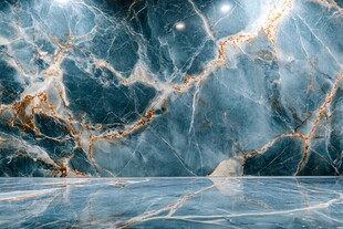 蓝金大理石纹理背景画面