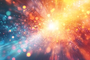 炫彩光效梦幻粒子背景