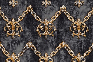 奢华黑金链条花纹背景图