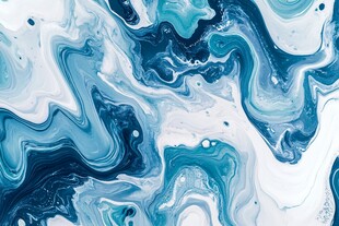 蓝白流体艺术抽象纹理图