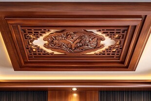 中式木雕天花板艺术美