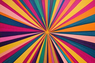 放射状多彩条纹图案
