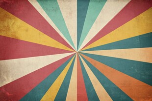 复古放射状多彩条纹背景