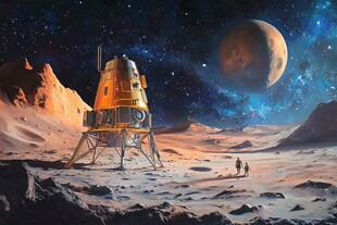 月球基地与探索者的科幻图景