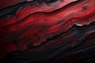 深红黑墨交织的流动纹理