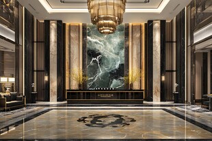 豪华大气的酒店大堂空间