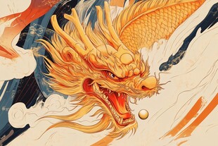 金龙戏珠展威严气势