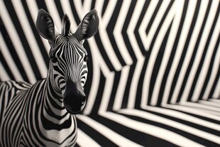 斑马特写 黑白条纹的魅力