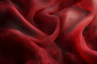 红色飘逸丝质织物纹理