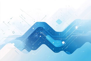 科技感蓝色几何线条背景图