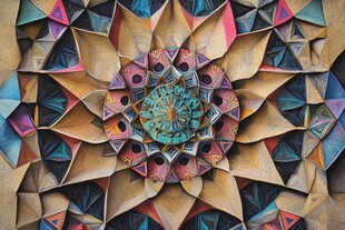 绚丽立体几何花纹图案