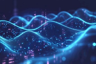 科技感数据波动光影画面