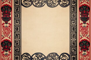 中式古典花纹边框背景图