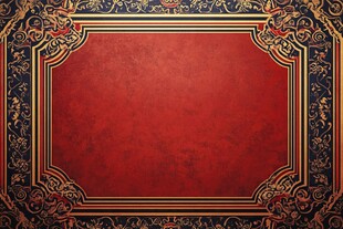复古红底金边华丽装饰框