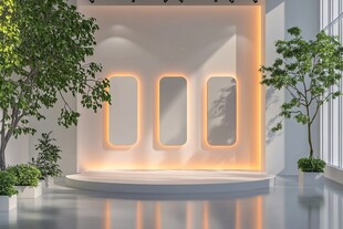 现代室内展示空间场景