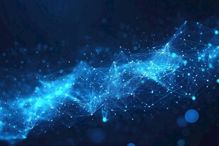 科技动感线条蓝光背景图