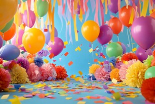 缤纷派对装饰营造欢乐氛围
