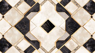 奢华几何拼花大理石瓷砖