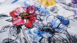 花卉印花布料 色彩缤纷图案