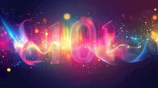 炫彩数字101光效背景图