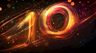 炫酷10数字光影特效图
