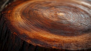 树桩年轮特写