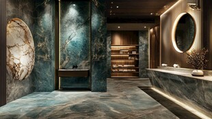 奢华大理石浴室空间设计