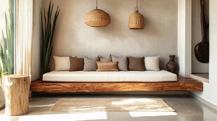 温馨自然风室内休闲角落