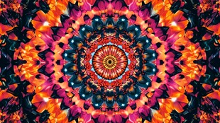 绚丽多彩曼陀罗图案