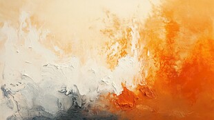 橙白抽象油画纹理背景