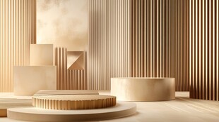 现代简约风几何展台空间