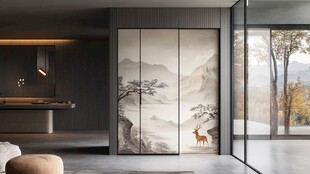 中式山水移门的雅致空间