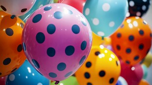 多彩波点气球大集合