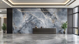 现代大理石风格大气接待厅