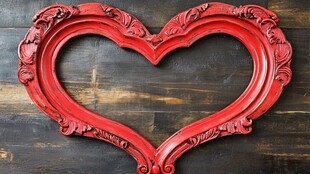 心形红相框 复古装饰之美