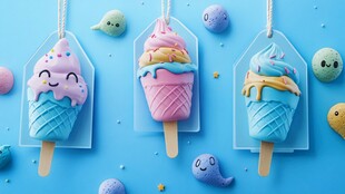 可爱冰淇淋造型挂件小物