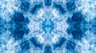 蓝色对称梦幻抽象纹理图案