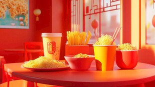 中式餐厅里的多样面食小吃